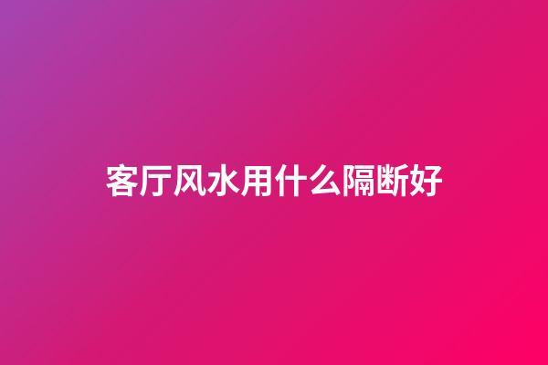客厅风水用什么隔断好