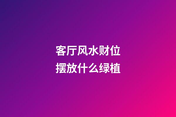 客厅风水财位摆放什么绿植