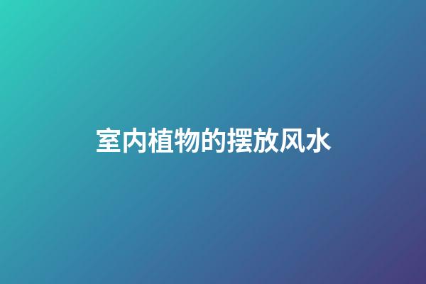 室内植物的摆放风水