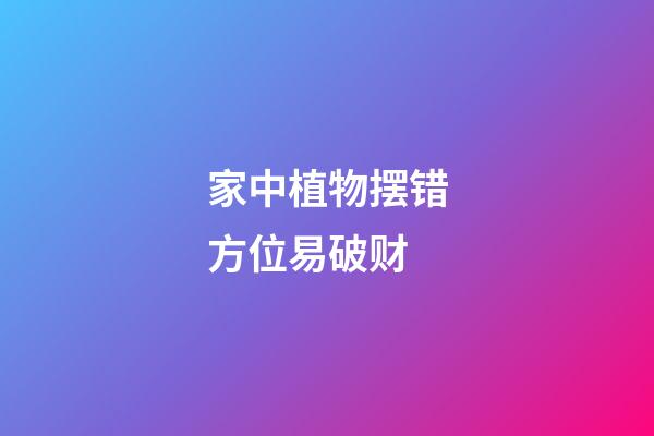 家中植物摆错方位易破财