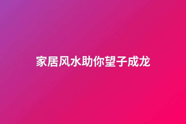 家居风水助你望子成龙
