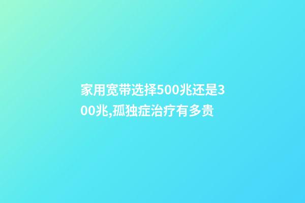 家用宽带选择500兆还是300兆,孤独症治疗有多贵-第1张-观点-玄机派