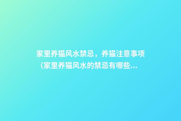 家里养猫风水禁忌，养猫注意事项（家里养猫风水的禁忌有哪些）