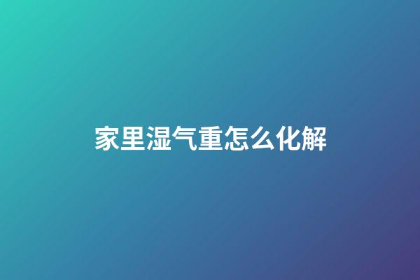 家里湿气重怎么化解