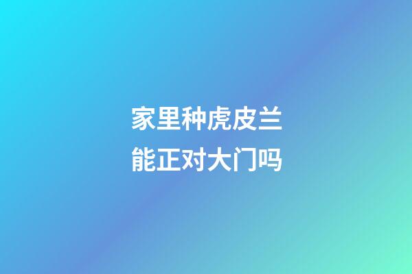 家里种虎皮兰能正对大门吗
