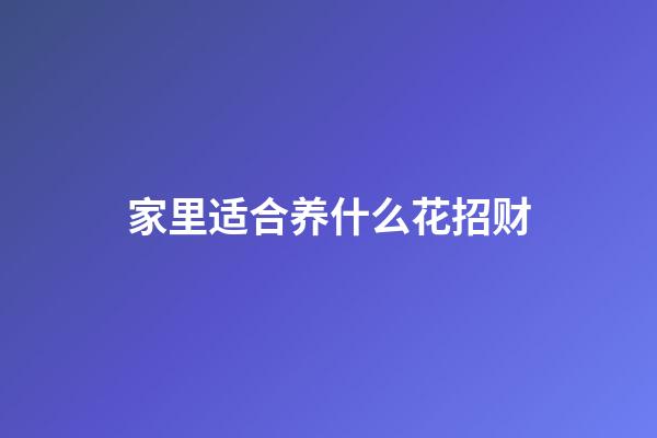 家里适合养什么花招财