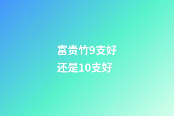 富贵竹9支好还是10支好