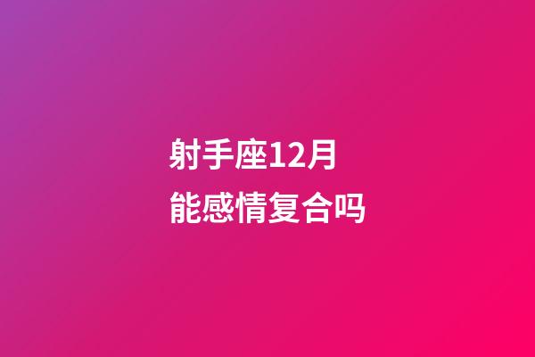 射手座12月能感情复合吗-第1张-星座运势-玄机派