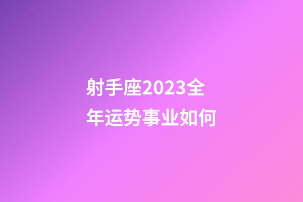 射手座2023全年运势事业如何-第1张-星座运势-玄机派