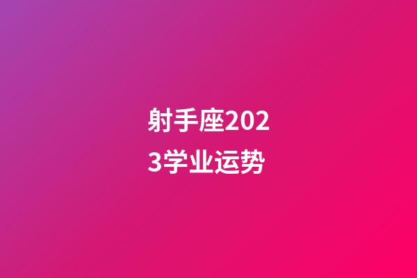 射手座2023学业运势-第1张-星座运势-玄机派