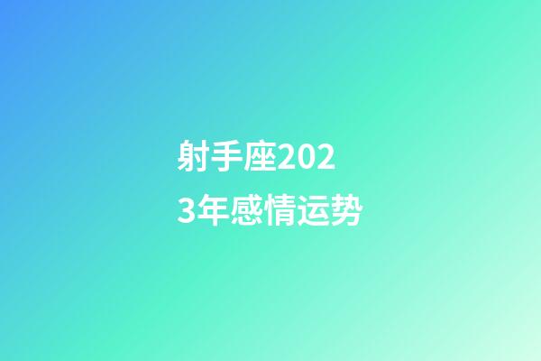 射手座2023年感情运势-第1张-星座运势-玄机派