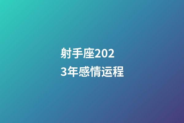 射手座2023年感情运程-第1张-星座运势-玄机派