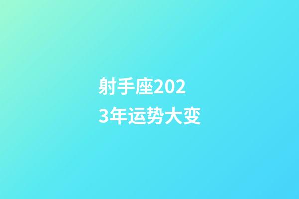 射手座2023年运势大变（射手座2023最旺的颜色）-第1张-星座运势-玄机派