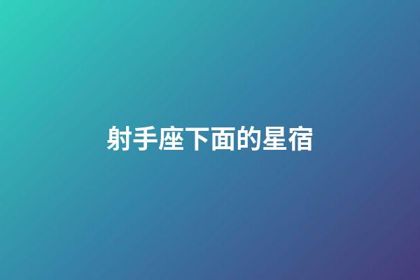 射手座下面的星宿