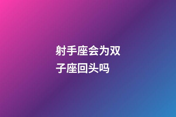 射手座会为双子座回头吗-第1张-星座运势-玄机派