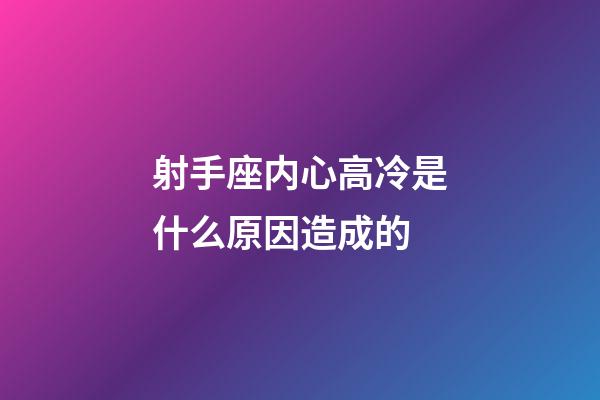 射手座内心高冷是什么原因造成的-第1张-星座运势-玄机派