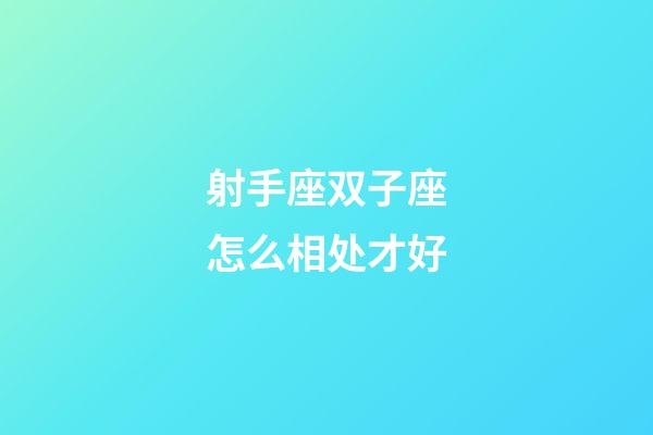 射手座双子座怎么相处才好-第1张-星座运势-玄机派