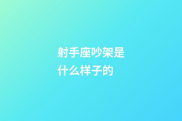 射手座吵架是什么样子的-第1张-星座运势-玄机派