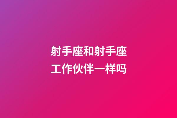 射手座和射手座工作伙伴一样吗-第1张-星座运势-玄机派