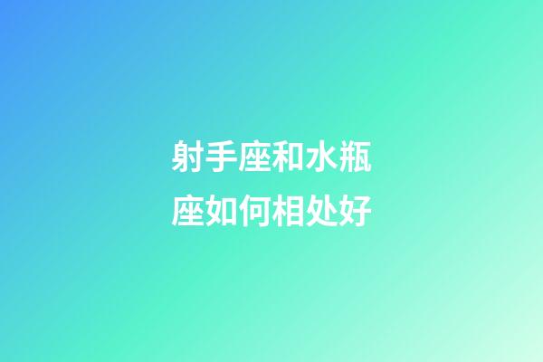 射手座和水瓶座如何相处好-第1张-星座运势-玄机派