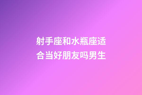 射手座和水瓶座适合当好朋友吗男生-第1张-星座运势-玄机派