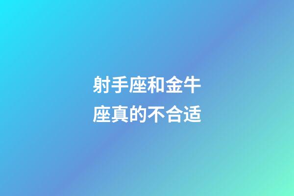 射手座和金牛座真的不合适-第1张-星座运势-玄机派