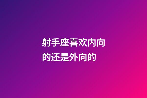 射手座喜欢内向的还是外向的-第1张-星座运势-玄机派
