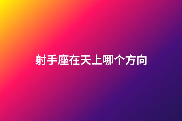 射手座在天上哪个方向-第1张-星座运势-玄机派