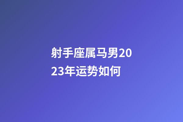 射手座属马男2023年运势如何-第1张-星座运势-玄机派