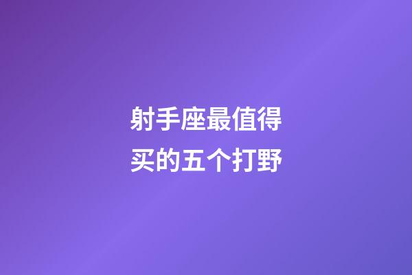 射手座最值得买的五个打野-第1张-星座运势-玄机派