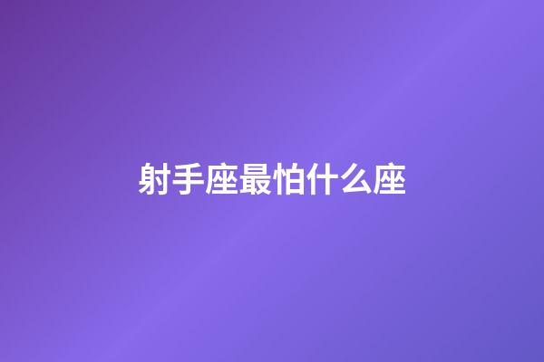 射手座最怕什么座-第1张-星座运势-玄机派