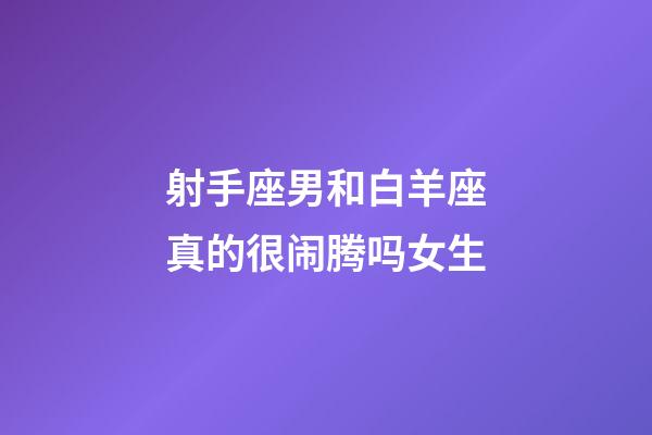 射手座男和白羊座真的很闹腾吗女生-第1张-星座运势-玄机派