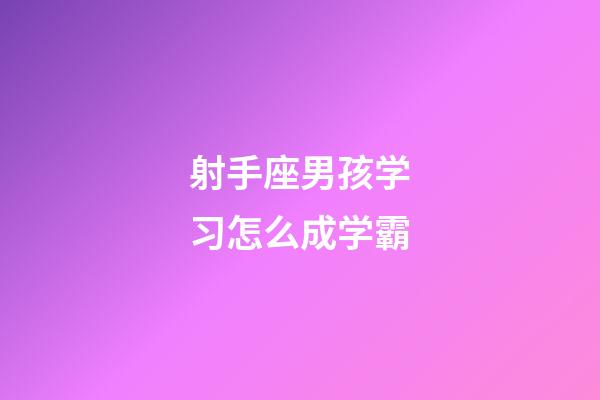 射手座男孩学习怎么成学霸-第1张-星座运势-玄机派