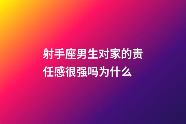 射手座男生对家的责任感很强吗为什么-第1张-星座运势-玄机派