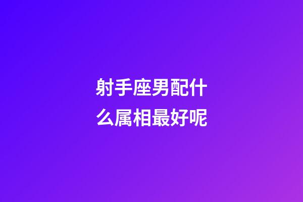 射手座男配什么属相最好呢-第1张-星座运势-玄机派