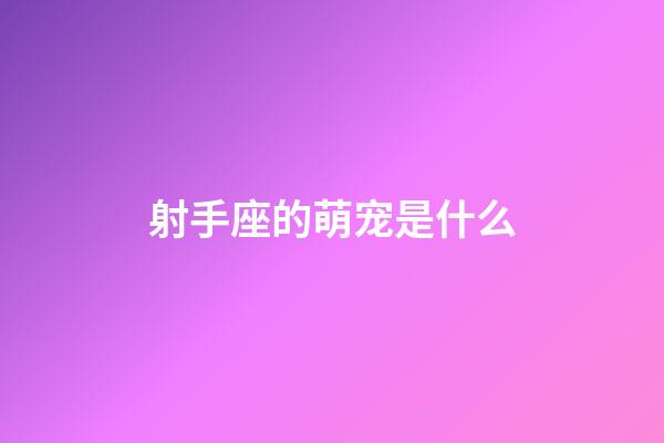 射手座的萌宠是什么-第1张-星座运势-玄机派