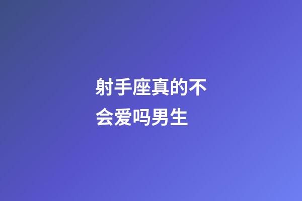 射手座真的不会爱吗男生-第1张-星座运势-玄机派