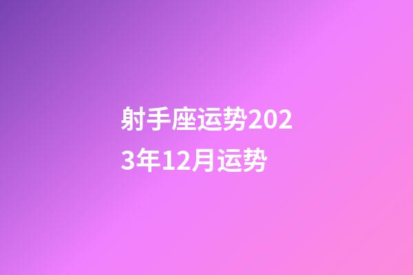 射手座运势2023年12月运势-第1张-星座运势-玄机派