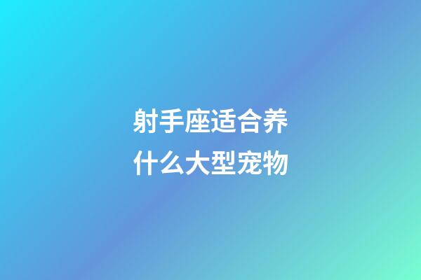 射手座适合养什么大型宠物-第1张-星座运势-玄机派