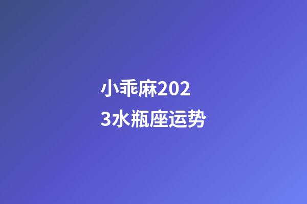 小乖麻2023水瓶座运势-第1张-星座运势-玄机派