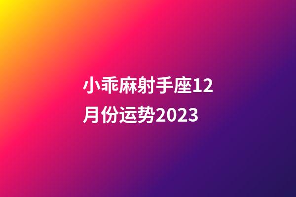 小乖麻射手座12月份运势2023