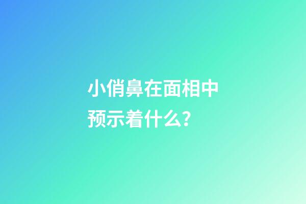 小俏鼻在面相中预示着什么？