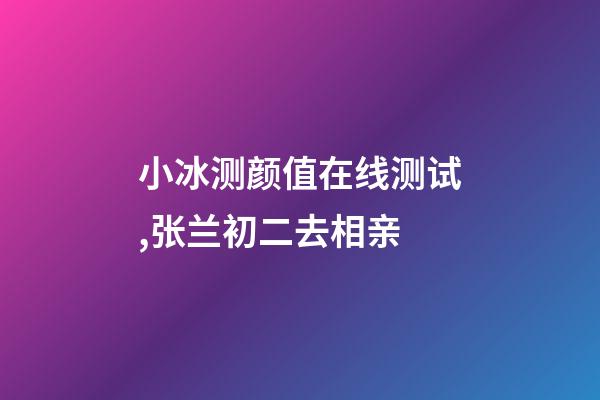 小冰测颜值在线测试,张兰初二去相亲-第1张-观点-玄机派