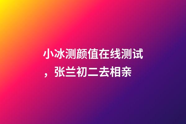 小冰测颜值在线测试，张兰初二去相亲-第1张-观点-玄机派