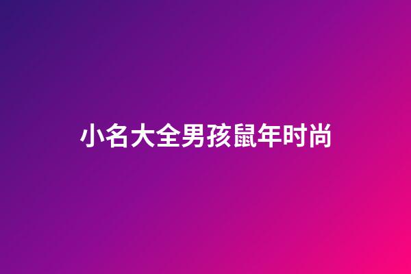 小名大全男孩鼠年时尚