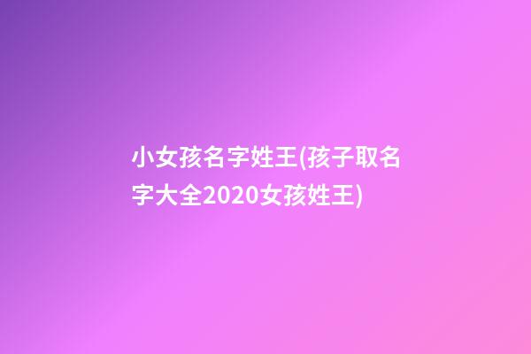 小女孩名字姓王(孩子取名字大全2020女孩姓王)