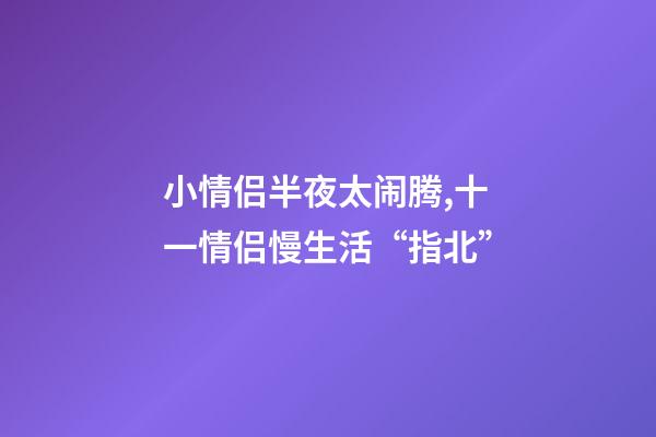 小情侣半夜太闹腾,十一情侣慢生活“指北”-第1张-观点-玄机派