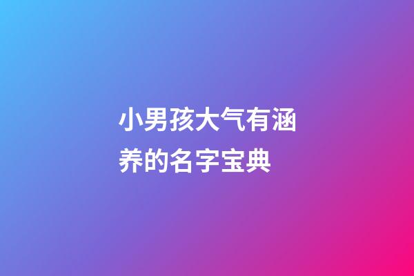 小男孩大气有涵养的名字宝典