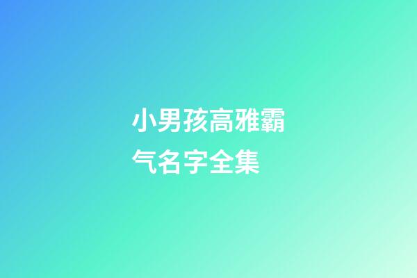 小男孩高雅霸气名字全集