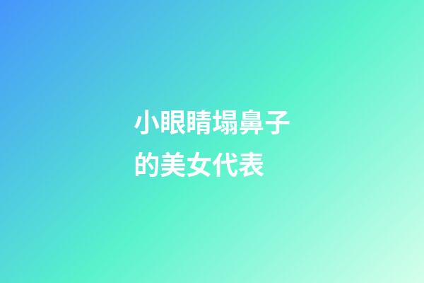 小眼睛塌鼻子的美女代表